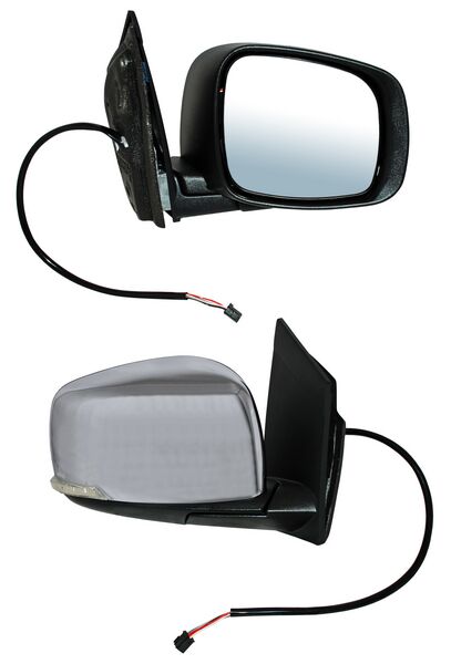Espejo para Dodge Caravan & para Chrysler Town & Country 2008, 2009, 2010, 2011, 2012, 2013, 2014, 2015, 2016, 2017, 2018, 2019, 2020 Electrico con Desempañador, con Direccional, Cromado 7 Pines Derecho
