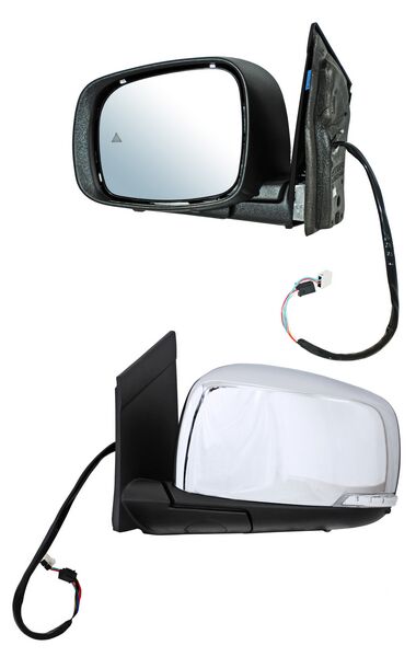 Espejo para Dodge Caravan & para Chrysler Town & Country 2008, 2009, 2010, 2011, 2012, 2013, 2014, 2015, 2016, 2017, 2018, 2019 Electrico, Cromado, con Desempañador, con Direccional, con Sensor Punto Ciego, de 9 Pines Izquierdo