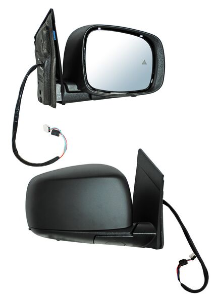Espejo para Dodge Caravan & para Chrysler Town & Country 2008, 2009, 2010, 2011, 2012, 2013, 2014, 2015, 2016, 2017, 2018, 2019 Electrico, Para Pintar, con Desempañador, con Sensor Punto Ciego, de 7 Pines - Derecho
