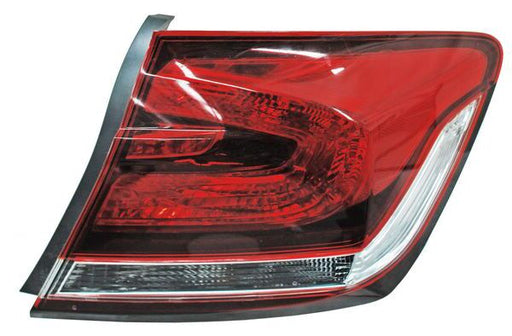Calavera para Honda Civic 2013, 2014, 2015 (Sedan, 4 Puertas) Exterior, Con Focos, Derecha