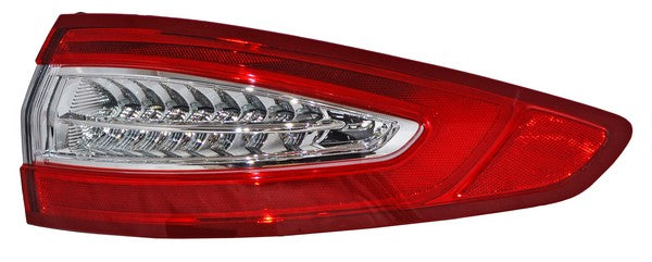Calavera para Ford Fusion 2013, 2014, 2015, 2016 (Sedan, 4 Puertas) Titanium Exterior, LEDS, Derecha