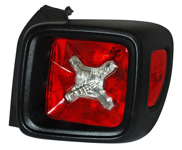 Calavera para Jeep Renegade 2017, 2018, 2019, 2020, 2021, 2022 - LEDS, Bisel Negro, Derecha