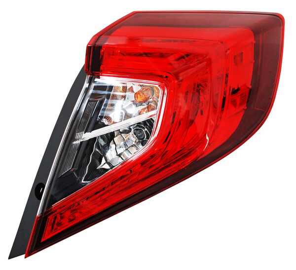 Calavera para Honda Civic 2016, 2017, 2018, 2019, 2020, 2021 (Sedan, 4 Puertas) Exterior, Con Foco, Derecha