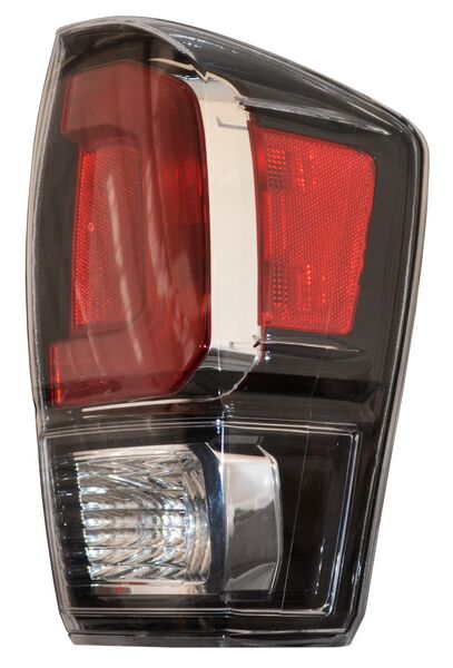 Calavera para Toyota Tacoma 2019, 2020, 2021, 2022, 2023, 2024 - Filo Negro, Cromado, con Focos, Derecha