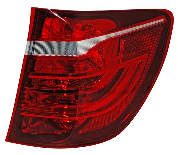 Calavera Bmw X3 2011, 2012, 2013, 2014, 2015, 2016, 2017 Exterior, Con Arnes, Rojo/Blanco (TYC) Derecha