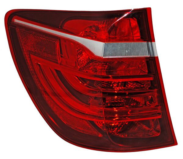 Calavera para BMW X3 2011, 2012, 2013, 2014, 2015, 2016, 2017 Exterior, Con Arnes Rojo y Blanco, Izquierda