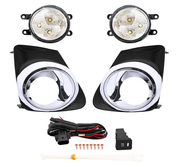 Faro Niebla para Toyota Corolla 2011, 2012, 2013 - Con Parrilla con Cromo, con LEDS Juego