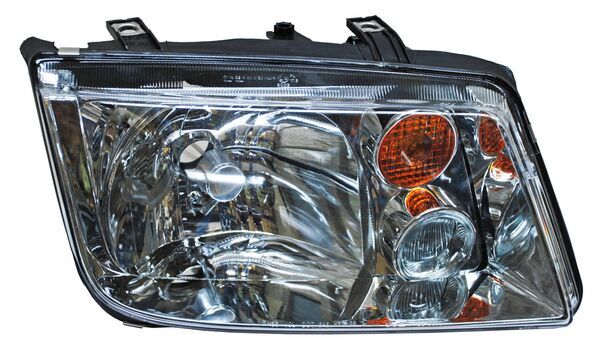Faro para Volkswagen Jetta 1999, 2000, 2001, 2002, 2003, 2004, 2005, 2006, 2007 Cuarto Ambar Con Lupa, Derecho