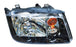 Faro para Volkswagen Jetta 1999, 2000, 2001, 2002, 2003, 2004, 2005, 2006, 2007 Cuarto Ambar Fondo Negro, Derecho