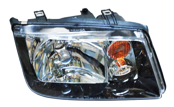 Faro para Volkswagen Jetta 1999, 2000, 2001, 2002, 2003, 2004, 2005, 2006, 2007 Cuarto Ambar Fondo Negro, Derecho
