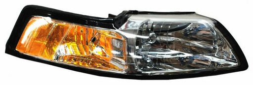 Faro para Ford Mustang 1999, 2000, 2001, 2002, 2003, 2004 Fondo Cromado - Derecho