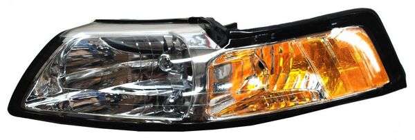 Faro para Ford Mustang 1999, 2000, 2001, 2002, 2003, 2004 Fondo Cromado - Izquierdo