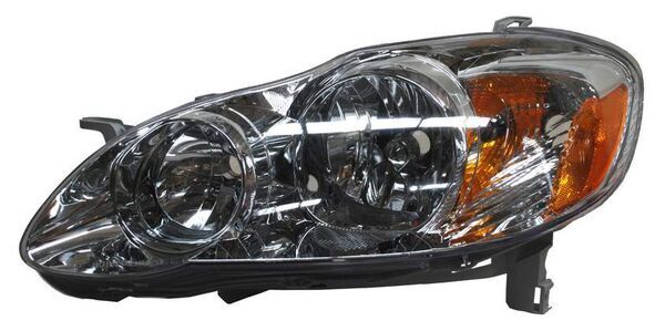 Faro para Toyota Corolla 2005, 2006, 2007, 2008 Fondo Cromado Izquierdo