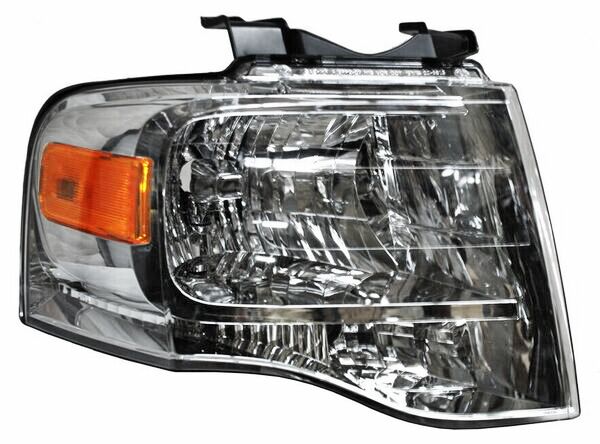 Faro para Ford Expedition 2007, 2008, 2009, 2010, 2011, 2012, 2013, 2014 Fondo Cromado - Derecho