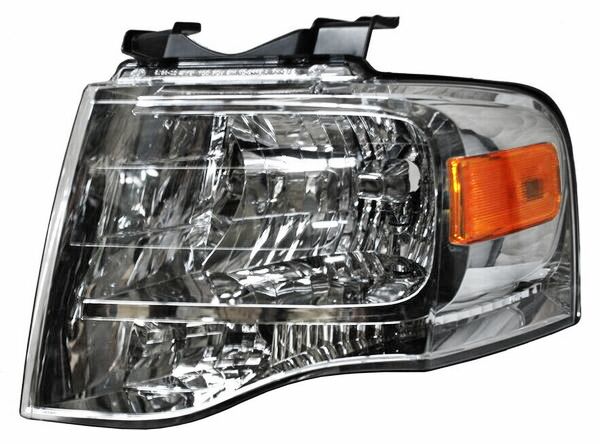 Faro para Ford Expedition 2007, 2008, 2009, 2010, 2011, 2012, 2013, 2014 Fondo Cromado - Izquierdo