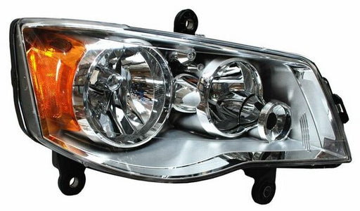 Faro para Chrysler Town & Country 2008, 2009, 2010, 2011, 2012, 2013, 2014, 2015, 2016 & para Dodge Caravan 2011, 2012, 2013, 2014, 2015, 2016, 2017, 2018, 2019, 2020 - Fondo Cromado - Derecho
