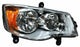 Faro para Chrysler Town & Country 2008, 2009, 2010, 2011, 2012, 2013, 2014, 2015, 2016 & para Dodge Caravan 2011, 2012, 2013, 2014, 2015, 2016, 2017, 2018, 2019, 2020 - Fondo Cromado - Derecho