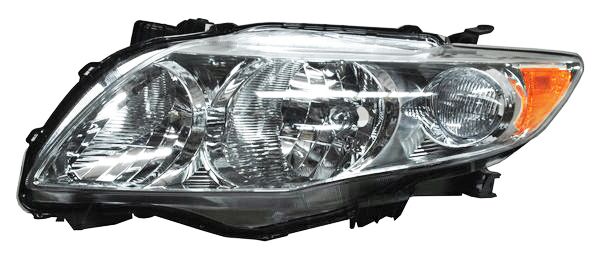 Faro para Toyota Corolla 2009, 2010 Fondo Cromado Izquierdo