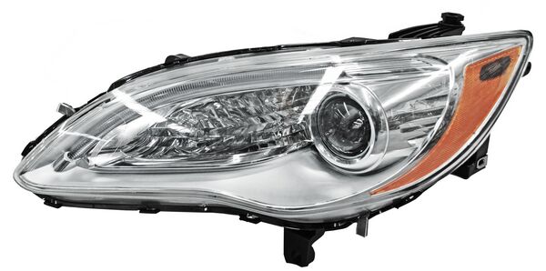 Faro para Chrysler 2011, 2012, 2013, 2014 - Fondo Cromado - Izquierdo