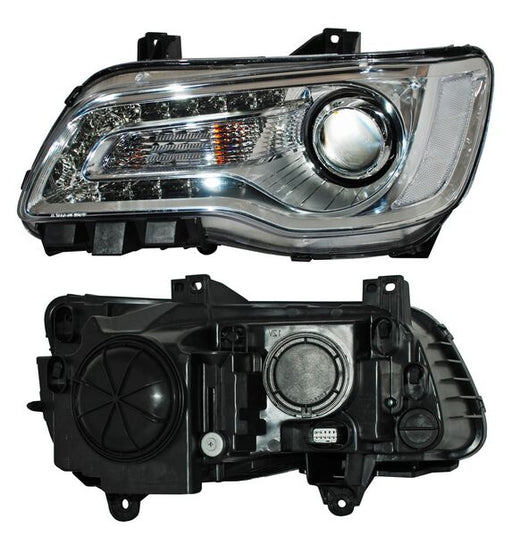 Faro para Chrysler 300 2018, 2019, 2020, 2021 - Fondo Cromado, Izquierdo
