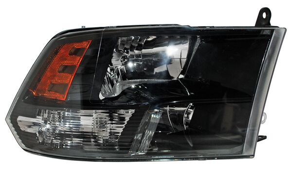 Faro para Dodge Ram 2013, 2014, 2015, 2016, 2017, 2018, 2019 - Fondo Negro, Derecho