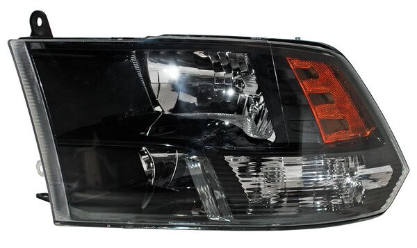 Faro para Dodge Ram 2013, 2014, 2015, 2016, 2017, 2018, 2019 - Fondo Negro, Izquierdo