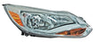 Faro para Ford Focus 2012, 2013, 2014 - Fondo Cromado con Focos, Derecho