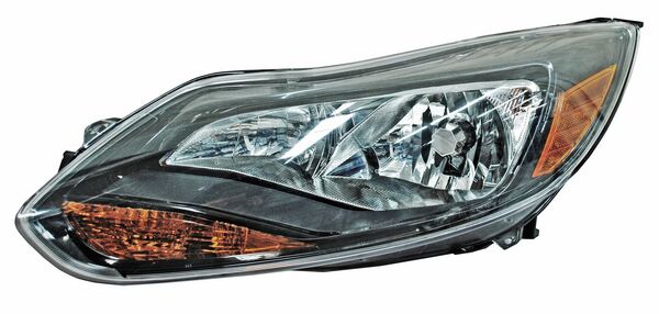 Faro para Ford Focus 2012, 2013, 2014 - Fondo Negro Izquierdo