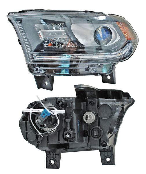 Faro para Dodge Durango 2014, 2015, 2016 - Fondo Negro, Derecho