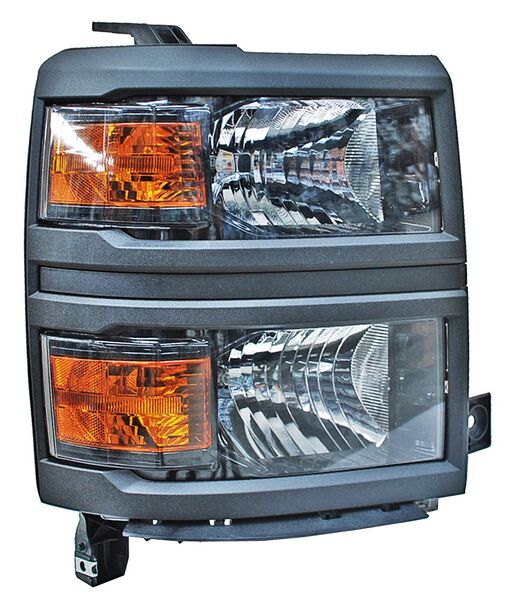 Faro para Camioneta Chevrolet 2014, 2015 - Filo Negro con Focos, Derecho