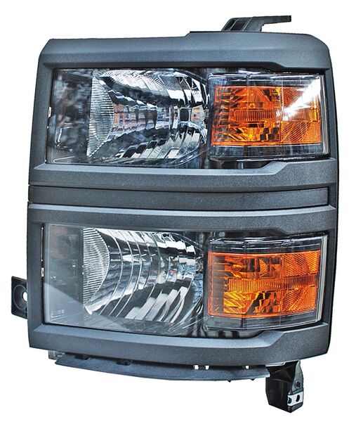 Faro para Camioneta Chevrolet 2014, 2015 - Filo Negro con Focos, Izquierdo
