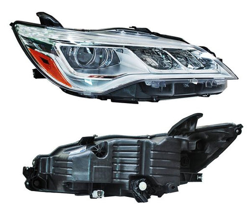 Faro para Toyota Camry 2015, 2016, 2017 - Fondo Cromado, LEDS - Derecho