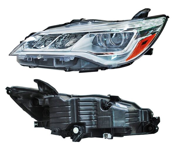 Faro para Toyota Camry 2015, 2016, 2017 - Fondo Cromado, LEDS - Izquierdo