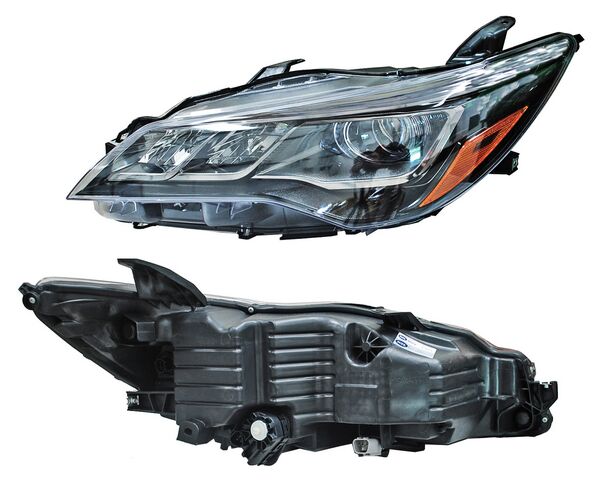 Faro para Toyota Camry 2015, 2016, 2017 - Fondo Negro, LEDS, Izquierdo