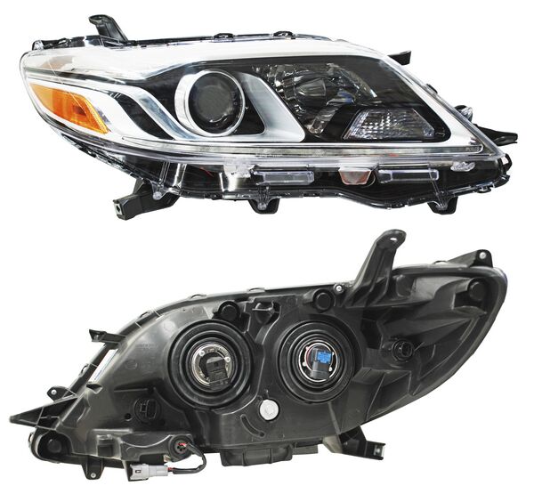 Faro para Toyota Sienna 2015, 2016, 2017, 2018, 2019, 2020 - Fondo Cromado - Derecho