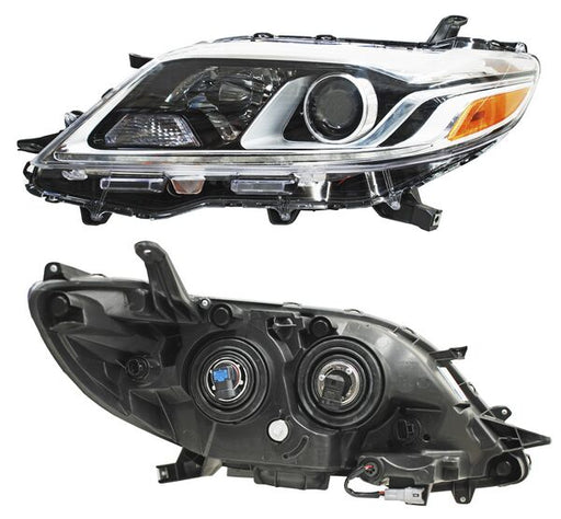 Faro para Toyota Sienna 2015, 2016, 2017, 2018, 2019, 2020 - Fondo Cromado - Izquierdo