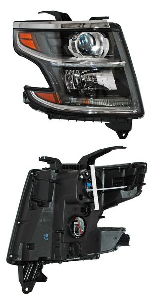 Faro para Chevrolet Suburban & Tahoe 2018, 2019, 2020 - Con Moldura Cromada Superior, Derecho