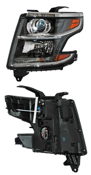 Faro para Chevrolet Suburban & Tahoe 2018, 2019, 2020 - Con Moldura Cromada Superior, Izquierdo