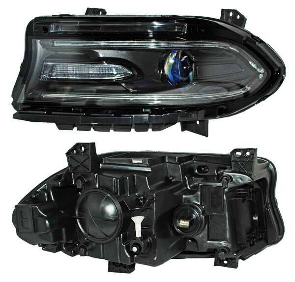 Faro para Dodge Charger 2016, 2017, 2018, 2019 Bulbo HB3 (9005) con LEDS - Izquierdo