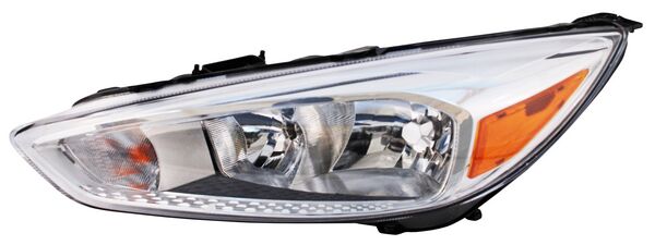 Faro para Ford Focus 2015, 2016, 2017, 2018 - Fondo Cromado - Izquierdo