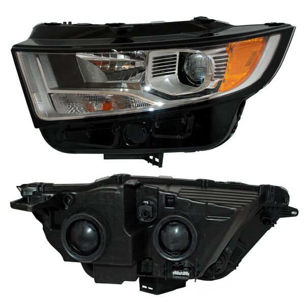 Faro para Ford Edge 2015, 2016, 2017, 2018 - Fondo Cromado - Izquierdo