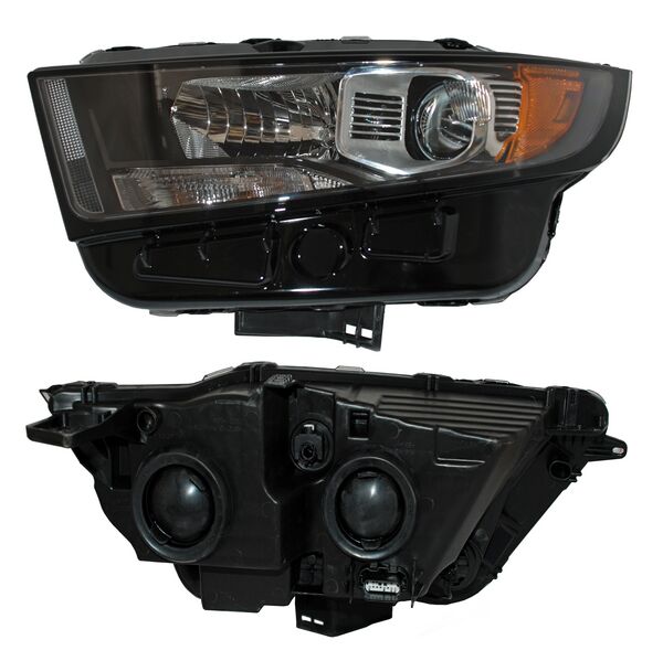 Faro para Ford Edge 2015, 2016, 2017, 2018 - Fondo Negro, Izquierdo