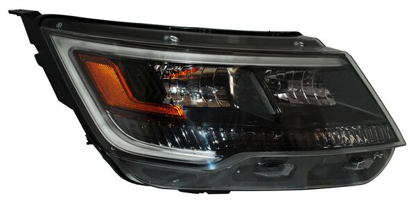 Faro para Ford Explorer 2016, 2017, 2018, 2019 - Fondo Negro, LEDS  - Derecho