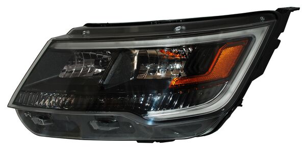 Faro para Ford Explorer 2016, 2017, 2018, 2019 - Fondo Negro, LEDS - Izquierdo