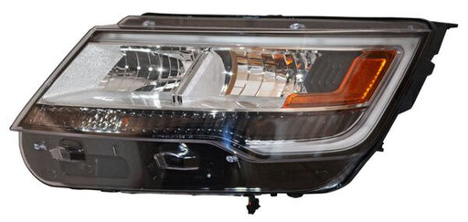 Faro para Ford Explorer 2018-2019 - Fondo Cromado, LEDS, Con Luz de Día, Izquierdo