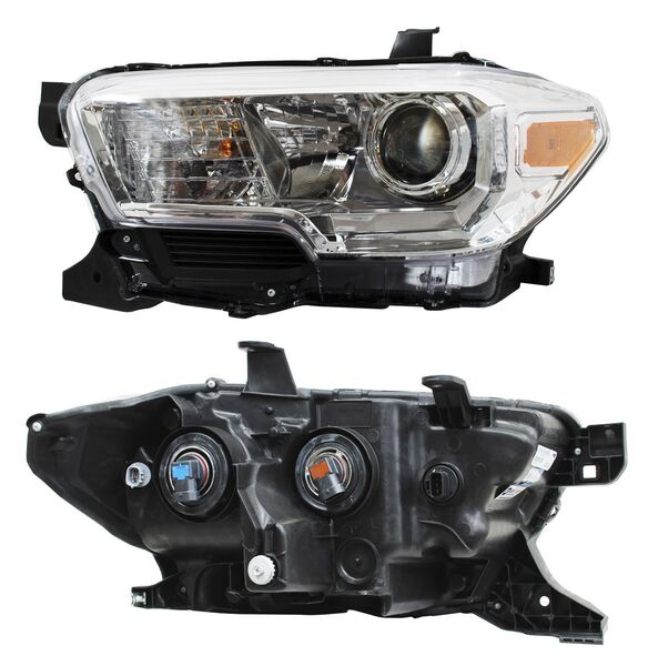 Faro para Toyota Tacoma 2016, 2017, 2018, 2019, 2020, 2021, 2022, 2023 - Fondo Cromado - Izquierdo
