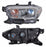 Faro para Toyota Tacoma 2019, 2020, 2021, 2022, 2023 - Fondo Negro con Anillo Interior Cromado Izquierdo