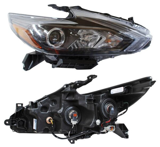Faro para Nissan Altima 2017, 2018 - Fondo Negro, Derecho