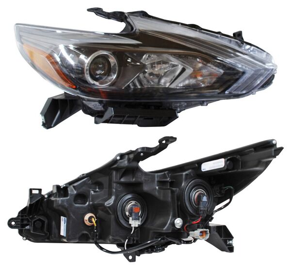 Faro para Nissan Altima 2017, 2018 - Fondo Negro, Derecho
