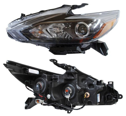 Faro para Nissan Altima 2017, 2018 - Fondo Negro, Izquierdo